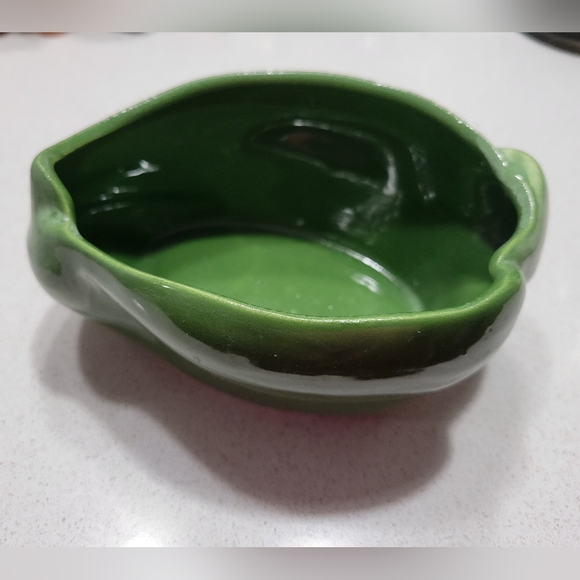 HORTON CERAMICS 505 TEXAS 1950s Vegetable Green ceramic pottery dish VTG - Picture 5 of 12